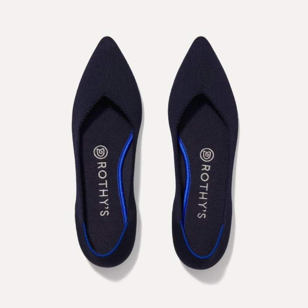 Rothy's "The Point" Navy flats size 6.5
